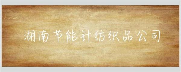 湖南节能针纺织品公司的创新实践与前景展望